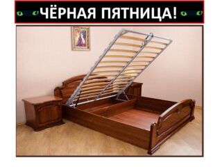 Спальня «МДФ-9 Донской орех» Кровать с подъем. механизмом